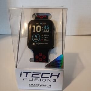 iTech Fusion 3 Smartwatch with Multi-Sport Silicone Black